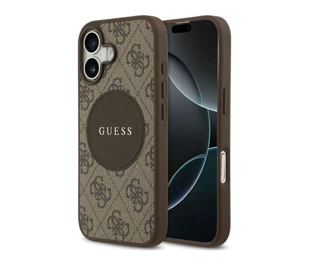 Guess 4G Circle Classic Logo MagSafe do iPhone 17 brązowy - 1365485 - zdjęcie